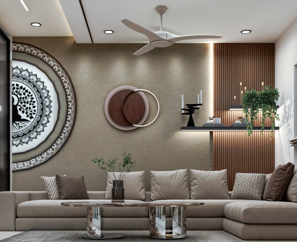 Living room interior at Aditya Capitol