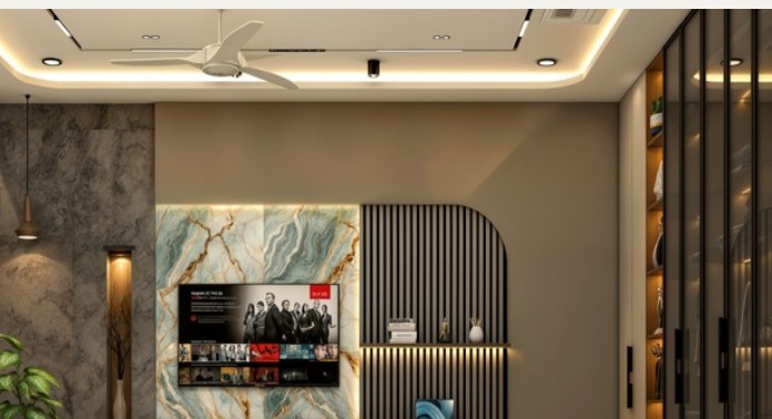 Media Wall + Joinery interior detail